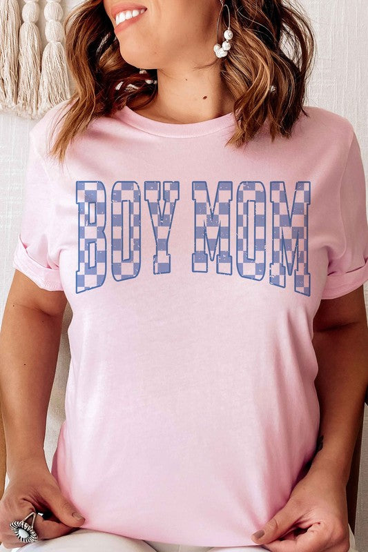 CHECKER BOY MOM Graphic T-Shirt
