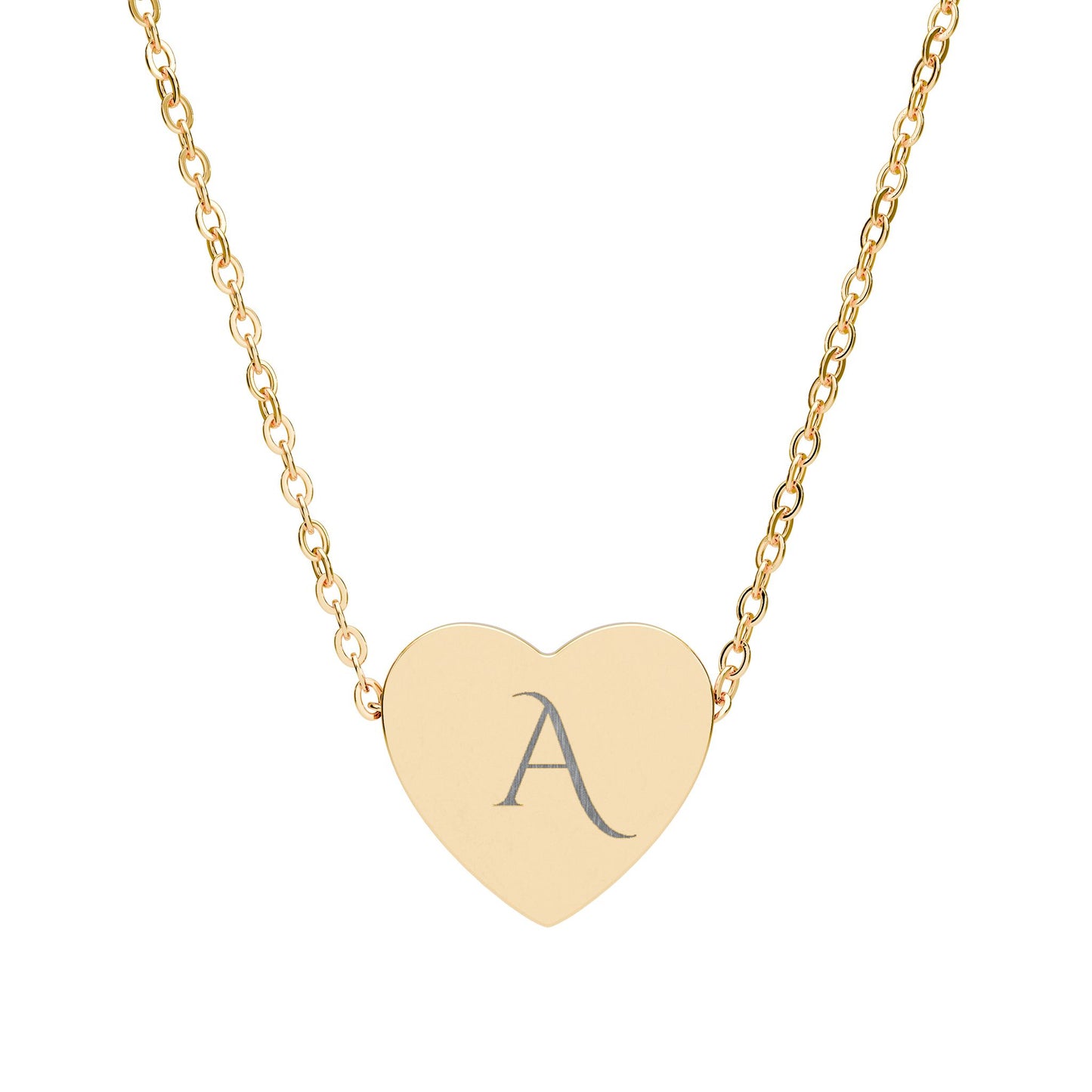 Engravable Heart Necklace — Personalized Silver or Black Pendant