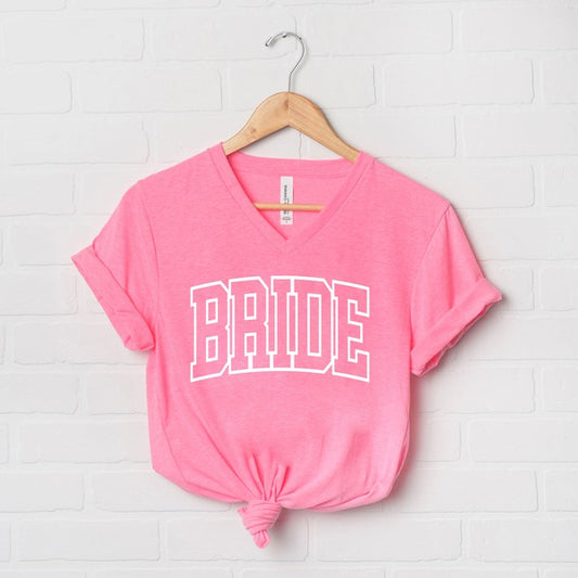Varsity Bride Graphic V-Neck Tee