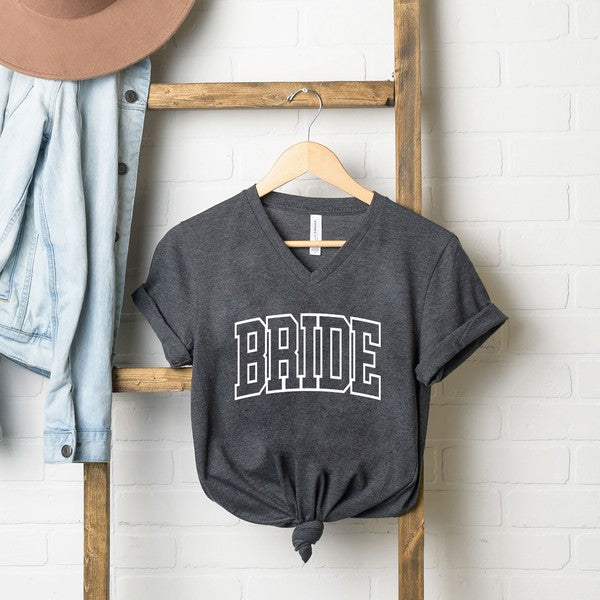 Varsity Bride Graphic V-Neck Tee
