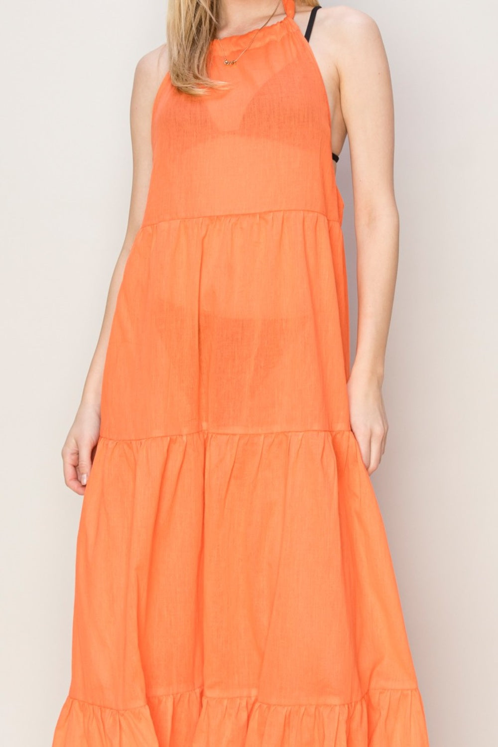 HYFVE Halter Neck Cover Up Maxi Dress My Store